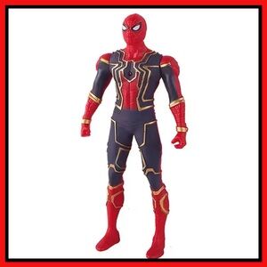 Spider-Man Action Figure - Red & Dark Blue Suit with Gold Accents